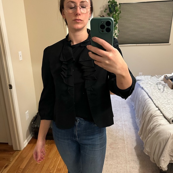 Loft Blazer - Black Ruffle - Picture 2 of 9